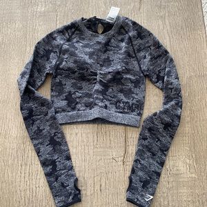 Gymshark camo seamless crop top